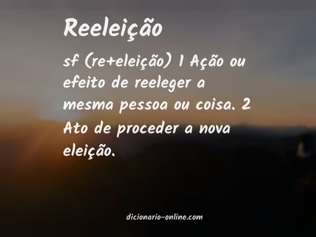 Significado de reeleição