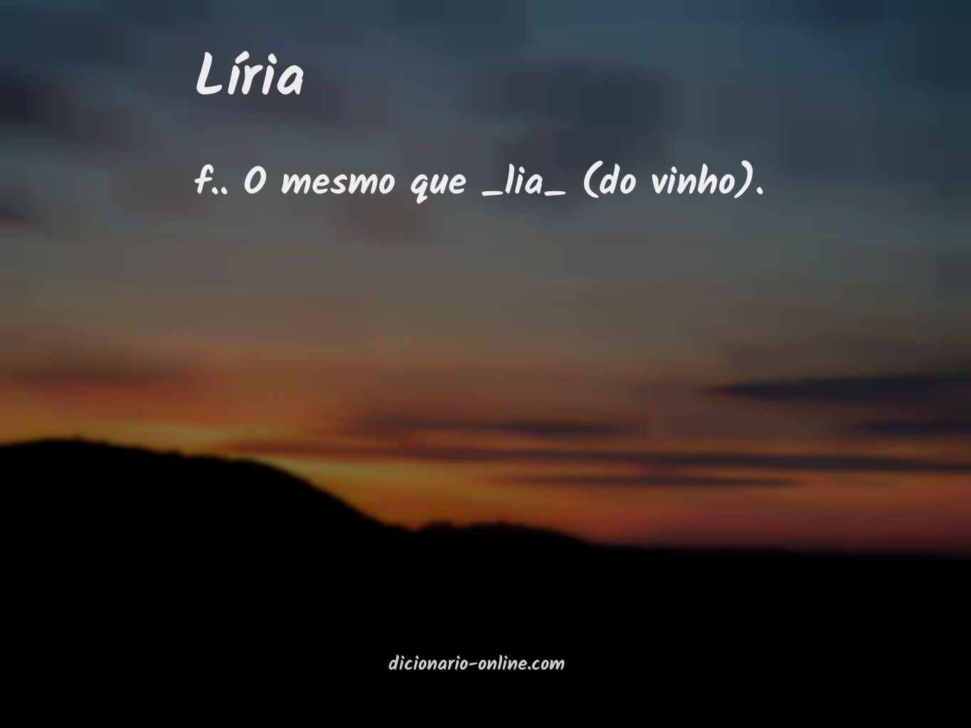 Significado de líria