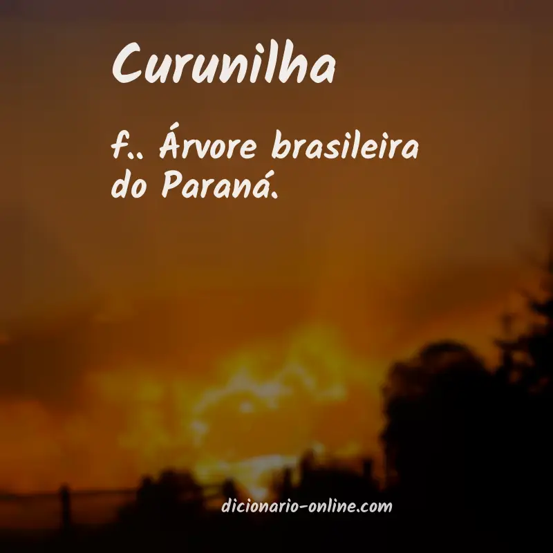 Significado de curunilha