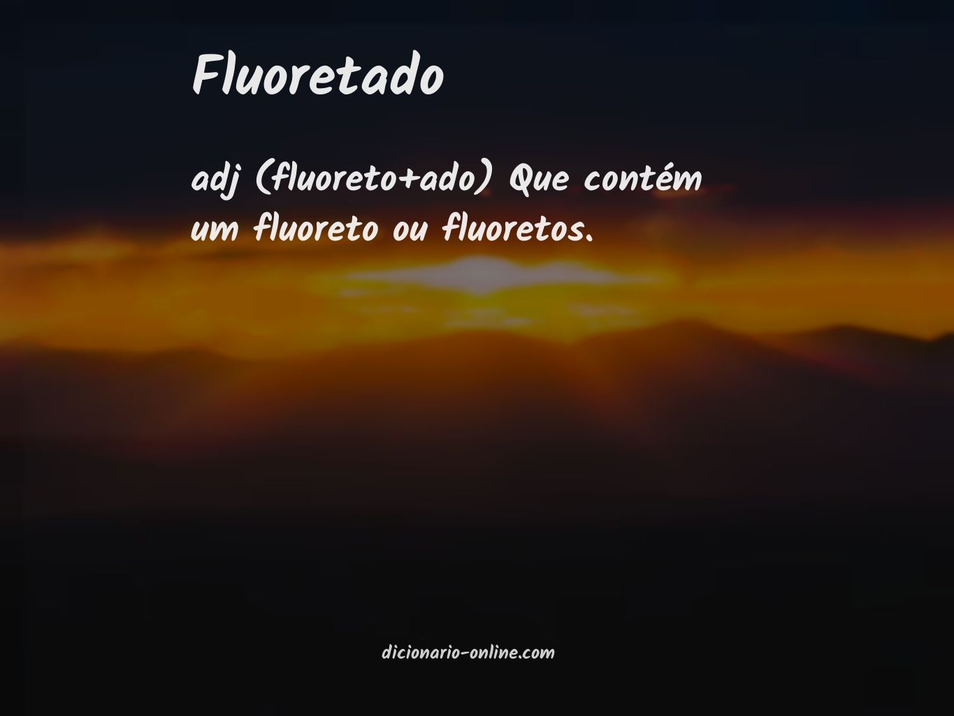 Significado de fluoretado