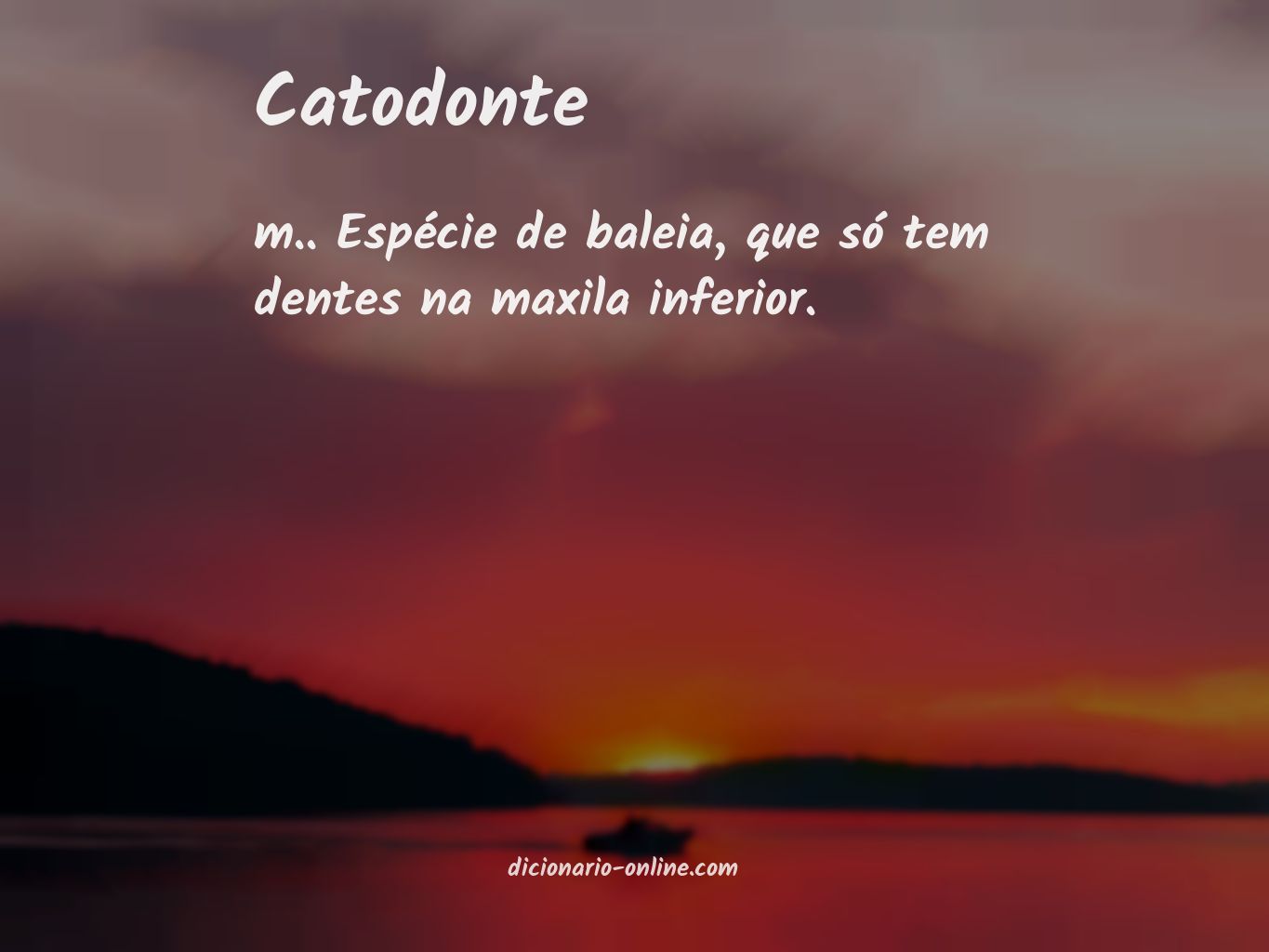 Significado de catodonte