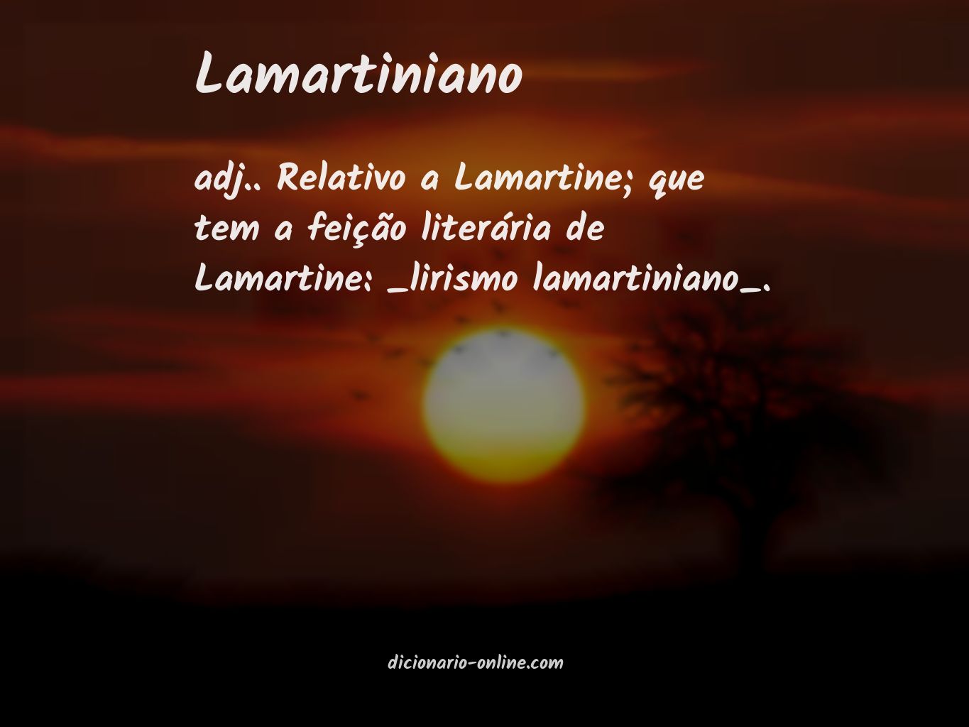 Significado de lamartiniano