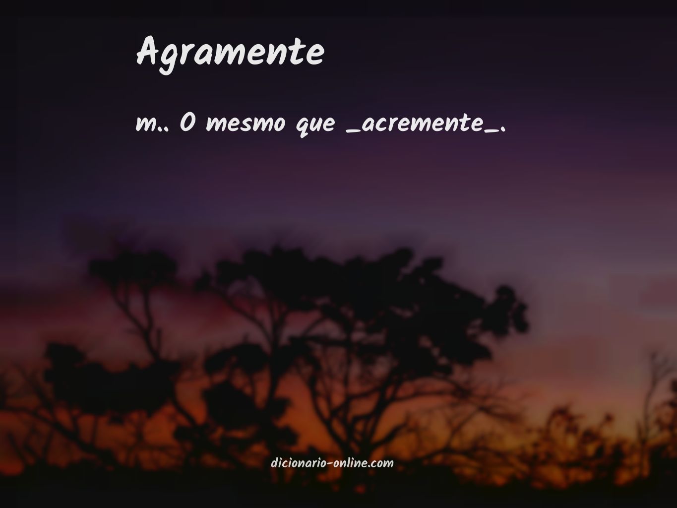 Significado de agramente