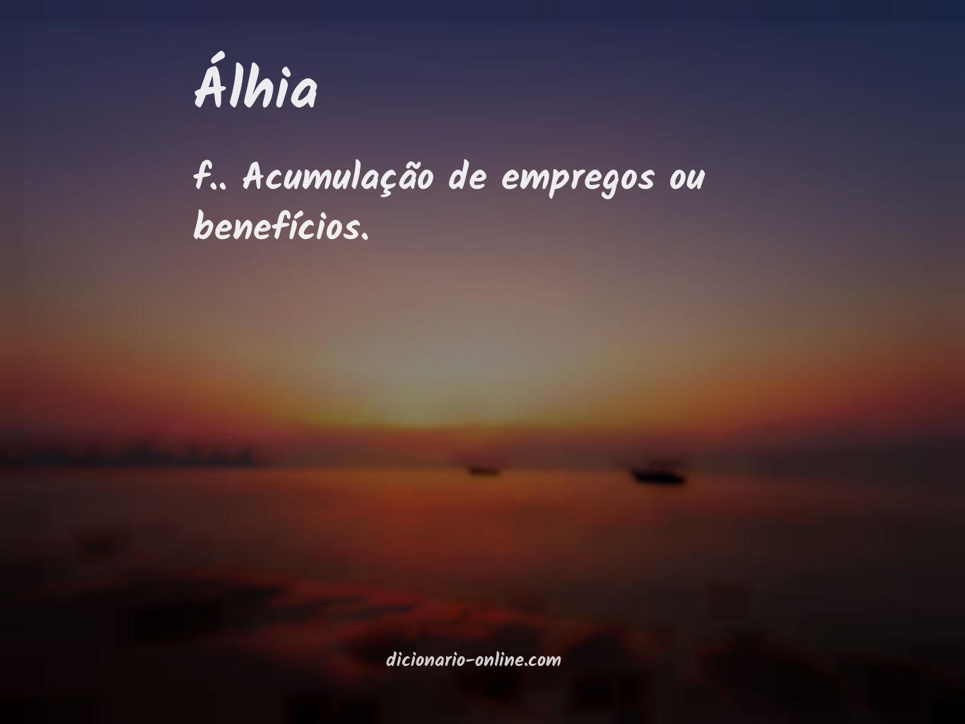 Significado de álhia