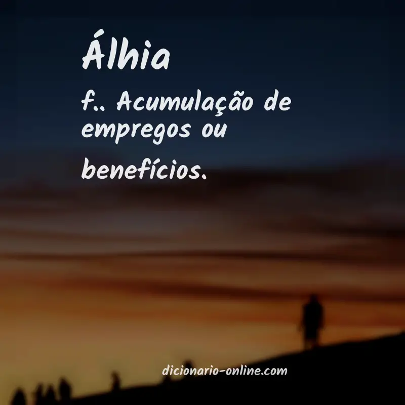 Significado de álhia