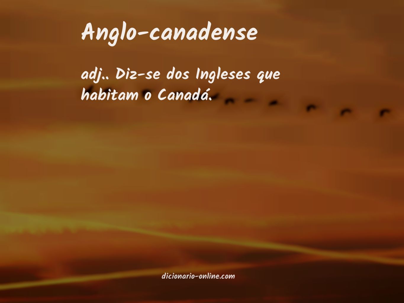 Significado de anglo-canadense