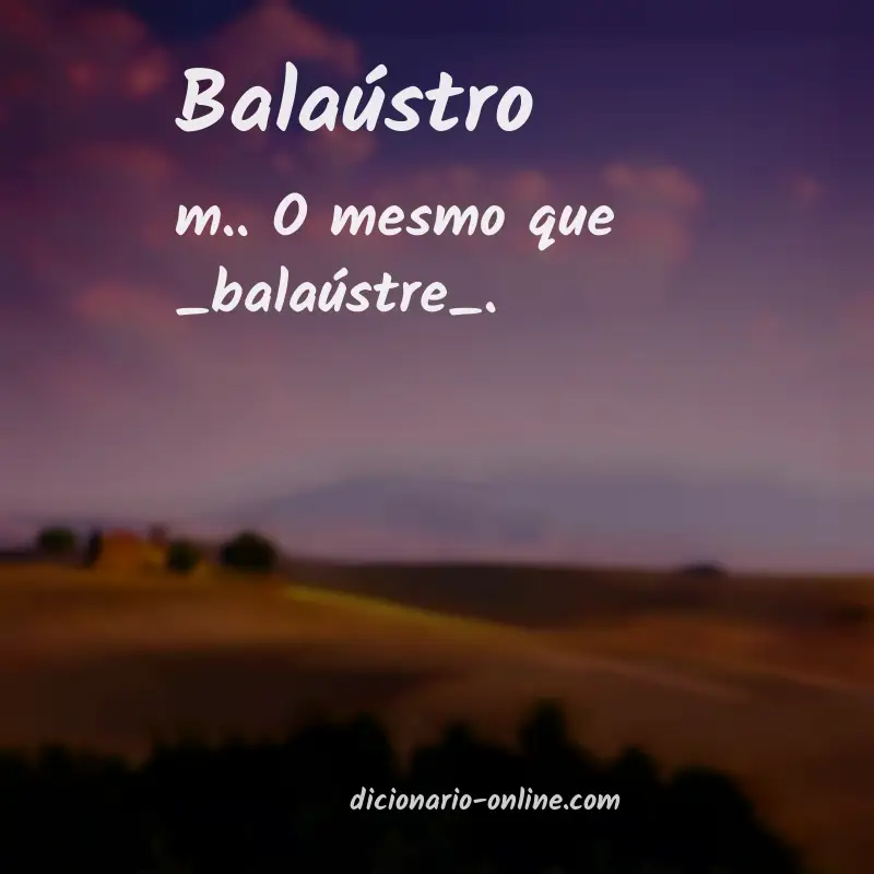 Significado de balaústro